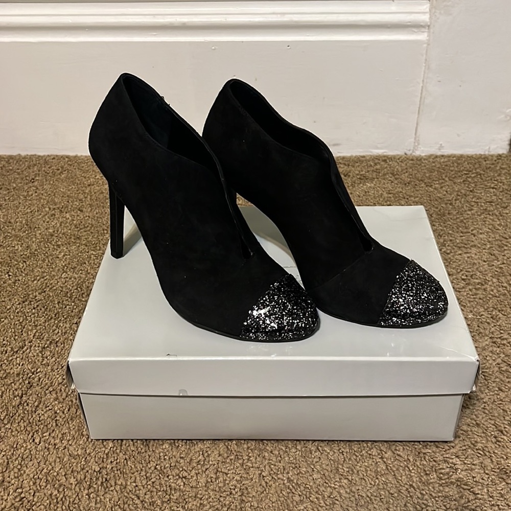 Black suede Jessica Simpson booties